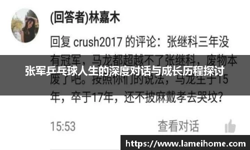 张军乒乓球人生的深度对话与成长历程探讨